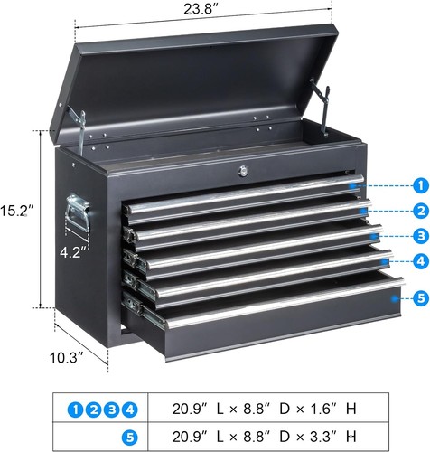 Drawers tool chest metal - 5,