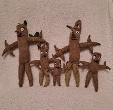 Hand Knitted Stickman Family