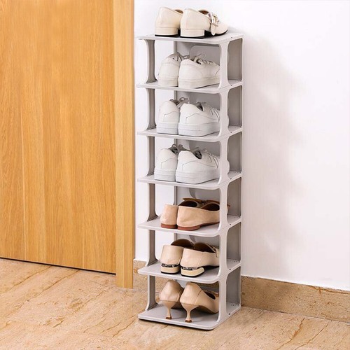 Slim narrow tier shoe rack - narrow, 4/6