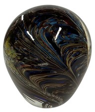 Vintage Adrian Sankey Art Glass Paperweight Flower with original sticker