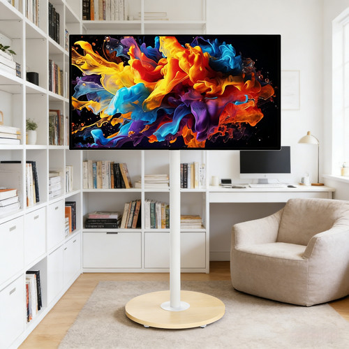 White rolling stand - rolling, tv
