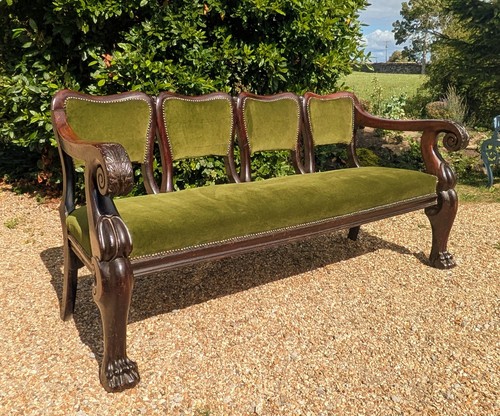Quality irish mahogany settle - irish,