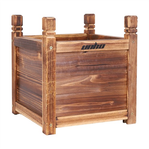 Square wooden planter - wooden,