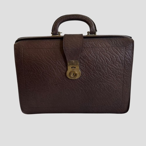 Vintage large brown leather - brown,
