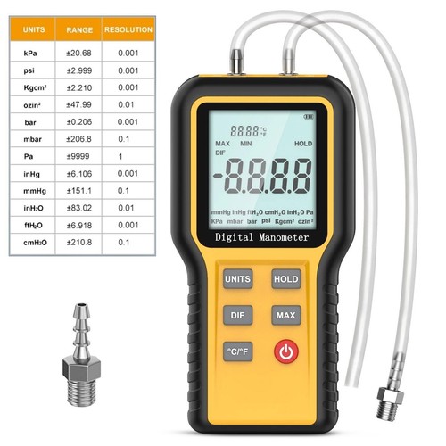 Digital manometer dual port - digital,