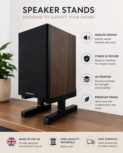 Angled bookshelf speaker floor - angled,