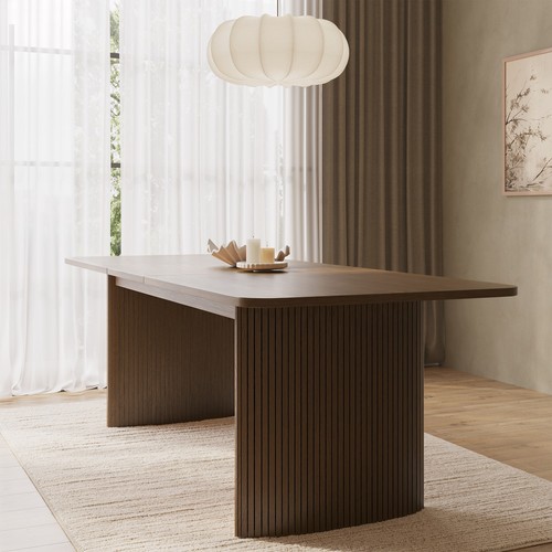 Large walnut extendable - extendable, dining