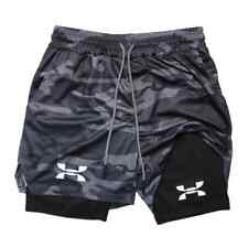 Mens Gym Shorts Training Fitness Running Armor Quick Dry Sport Pants Jogging UK