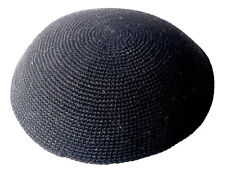 H.Quality Hand Made Knitted Jewish Kippah Yarmulke Kippas Made Israel. Black
