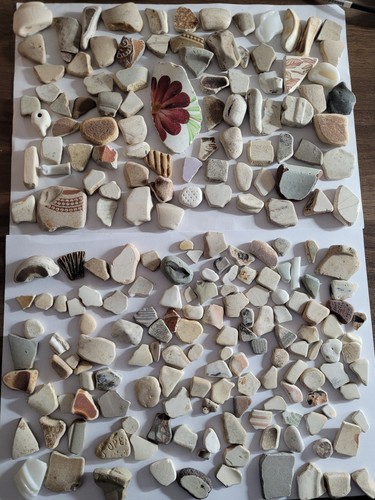 215 sea pottery - pieces,