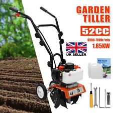 52CC Heavy Duty Petrol Rotovator Tiller Cultivator Rotavator Garden Soil 2Stroke