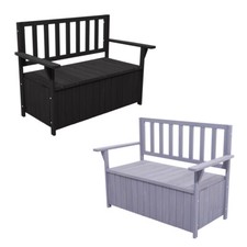 Fir Wood Garden Bench Storage