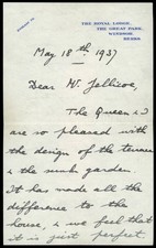 1937 KING GEORGE VI Autograph