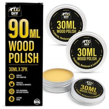 3pk 90ml Wood Polish Furniture Natural Polish Protection Wax Traditional Care