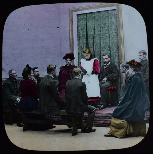 Antique magic lantern - antique, slide
