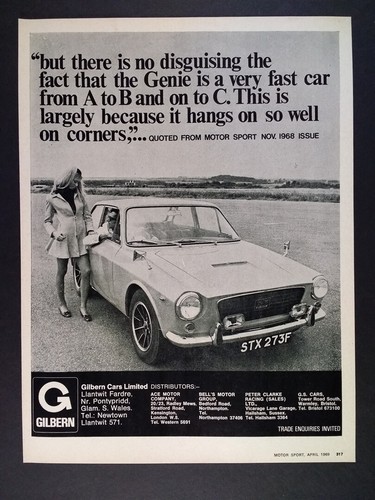 1969 gilbern genie vintage - genie,