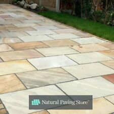 Indian Sandstone Paving Slabs Fossil Mint Patio Flags 600x900 22mm Calibrated