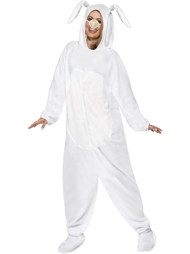 White bunny rabbit jumpsuit - white,