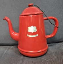 Vintage red enamel coffee tea