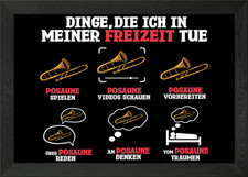 Trombone Funny Gift Framed