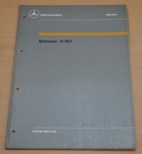 Mercedes Benz Bremsen O 407 Schemas Omnibus Bremsanlage Werkstatthandbuch