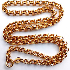 9CT YELLOW GOLD ROLO BELCHER