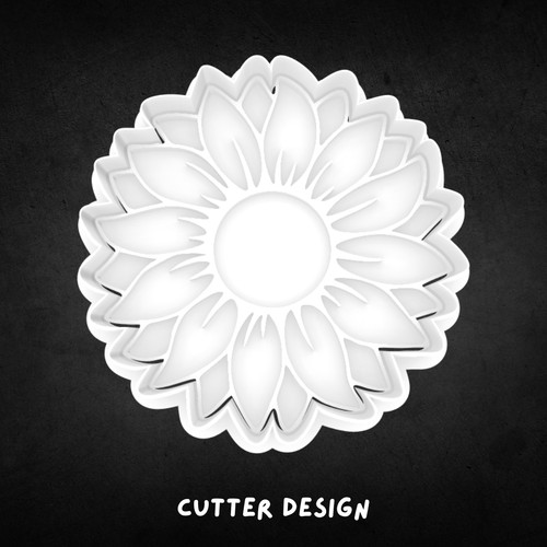 Sunflower cookie cutter and - cookie,