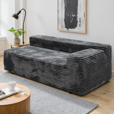 Grey Plush Corduroy Modular