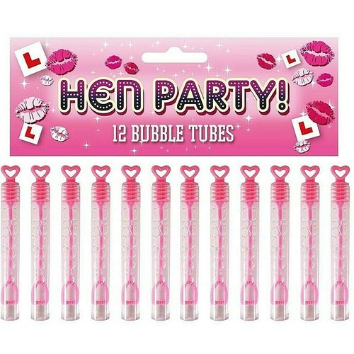 Pink heart bubble tubes - 12,