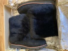 UGG® AUSTRALIA MAYLIN BLACK SUEDE & SHEEPSKIN BOOTS UK 4.5 Fits UK 4 RRP £255