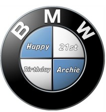 BMW Logo Personalised Cake