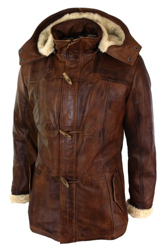 Mens brown duffle over coat - brown,