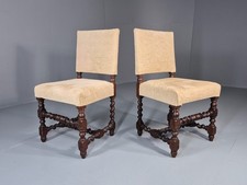 2 Baroque Dining Chairs in Oak