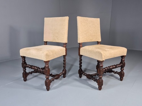Baroque dining chairs oak - 2,