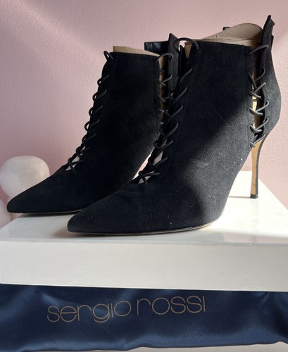 Sergio rossi black - sergio, suede