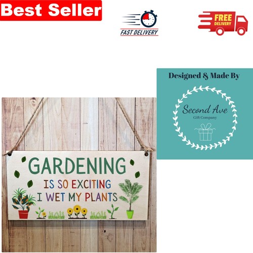Funny gardening wooden sign - gardening,