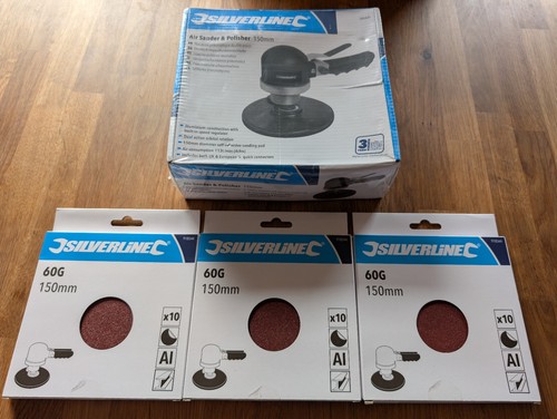 Silverline 150mm air sander - silverline,
