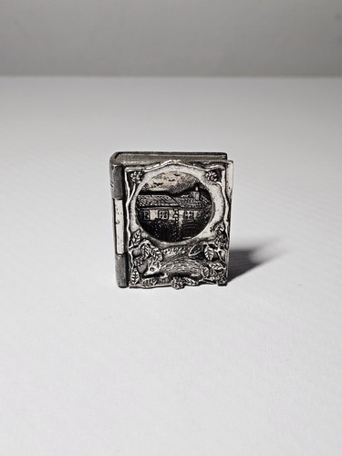 Vintage silver scenes hedgehog - vintage,