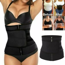Women Waist Trainer Vest Gym Slimming Adjustable Sauna Sweat Belt Body Shaper UK