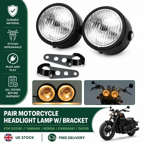 Black twin headlight - 4.5",