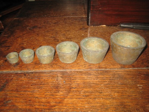 Antique set brass nesting - set,