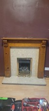 Wooden Fireplace With Mable Base And Surround