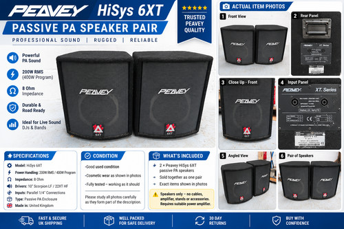 Pair peavey hisys 6xt pa - (2x),