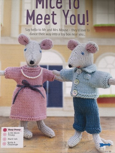 Knitting pattern 1117 mice - 1117,