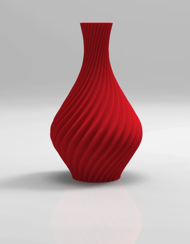 Modern printed spiral vase - modern,