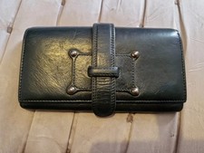 Black Leather Coccinelle Long Purse