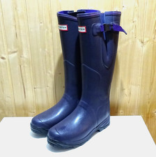 Purple Hunter Balmoral Neoprene Lined Size 5 Adjustable Wellington Boots