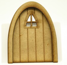 FAIRY DOOR Arched window MDF  craft shape varied quantities 130mm