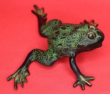 Frog Showpiece Figure Handmade Brass Good Luck Statue Home Décor Todd Figurine