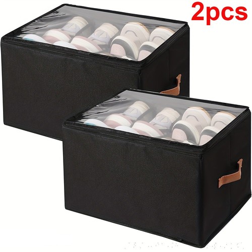2pc foldable shoe storage box - foldable,
